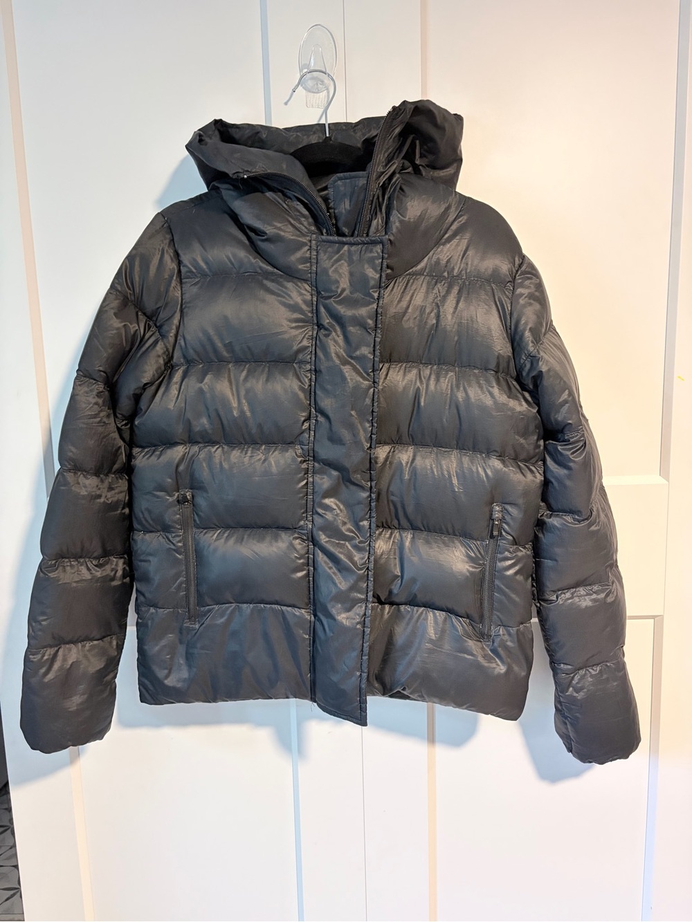 Nike Sportswear 550 Down Puffer Jacket Women’s M Black Hooded 815723-010 Coat